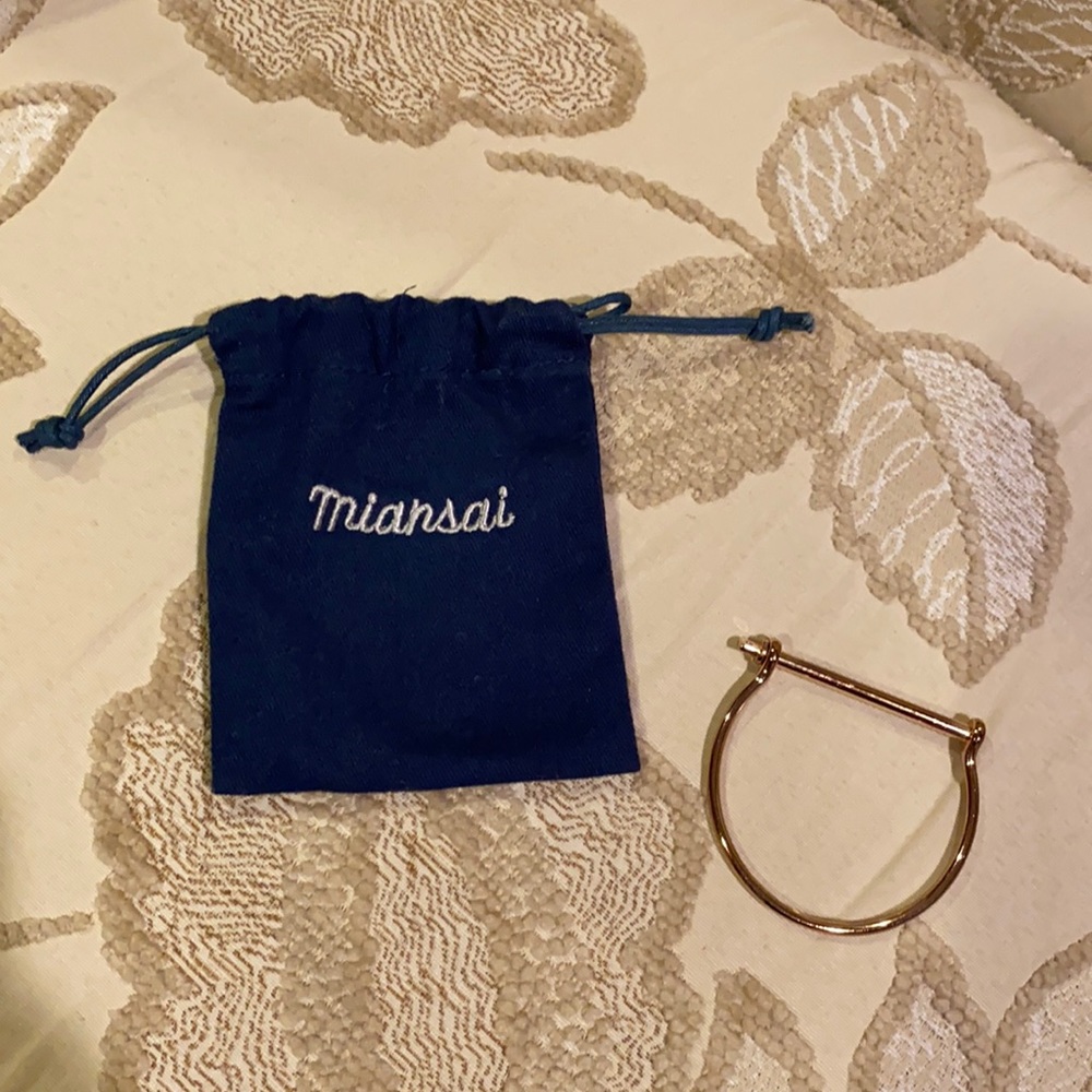 Miansai thin screw cuff rose gold